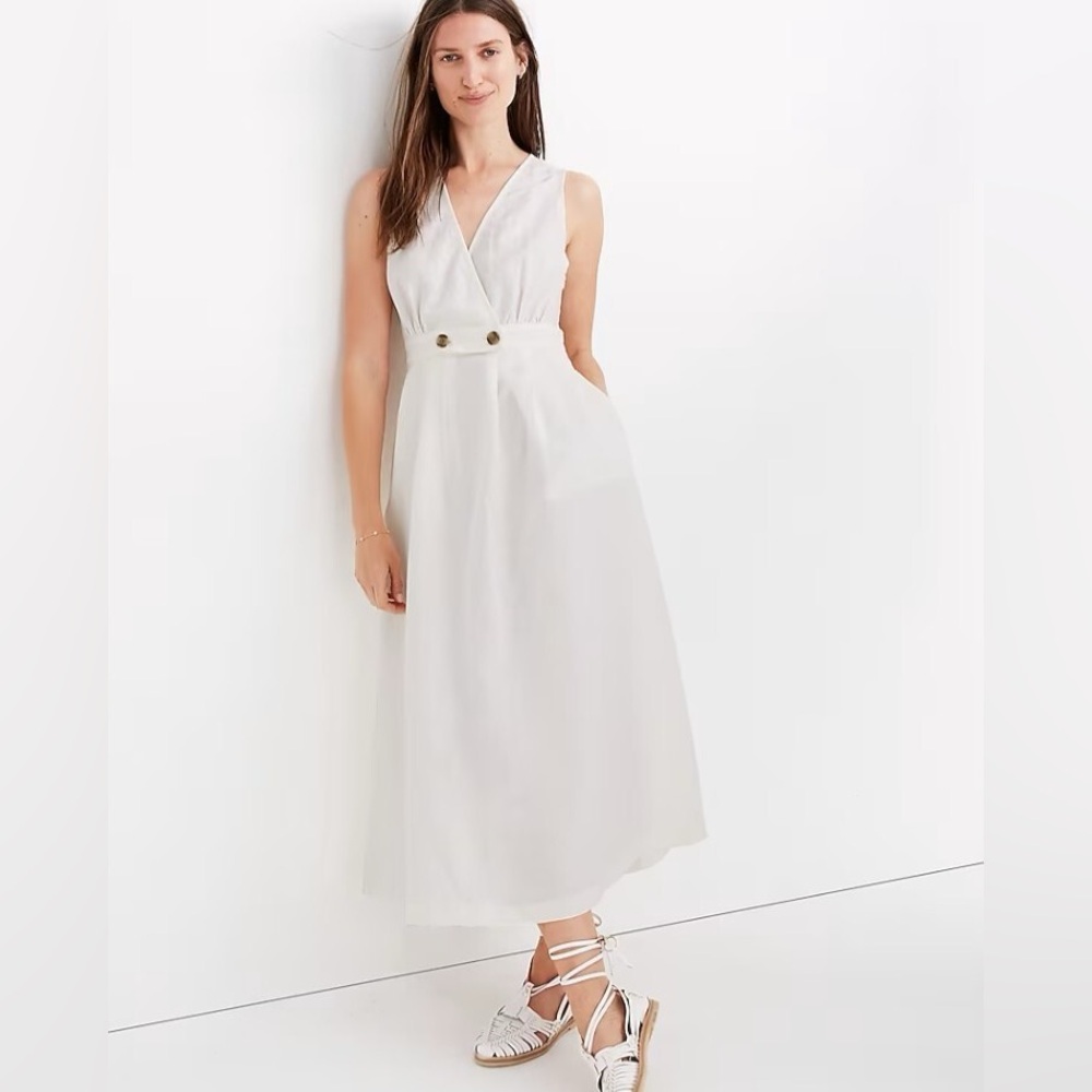 Madewell Cream Sleeveless Dress